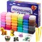 36-Color Air Dry Clay Kit – Magic Foam Clay with 3 Sculpting Tools, DIY Gift for Kids and Adults.